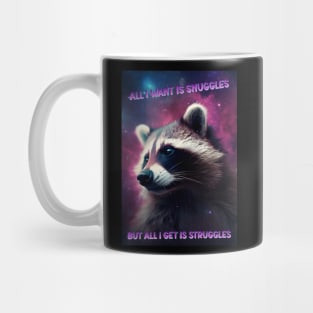 Funny Aesthetic Trash Panda Raccoon Internet Meme Mug